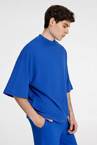 Футболка оверсайз унисекс T9, синяя - рис 3.