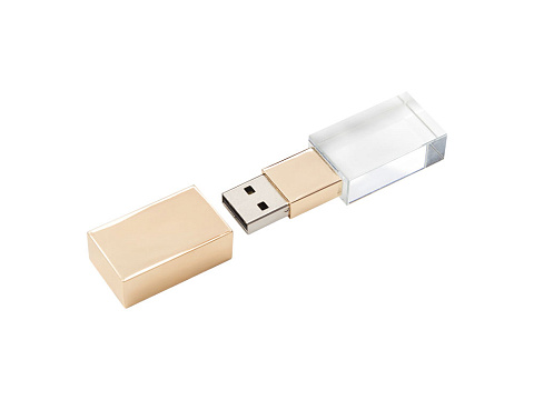 USB-флешка на 64 ГБ, золото - рис 3.