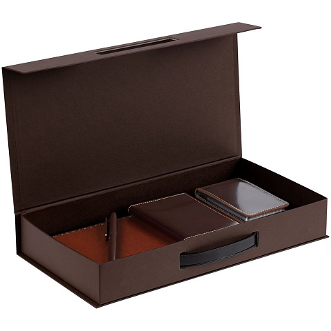 Коробка с ручкой Platt, коричневая - рис 4.