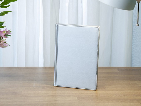 Ежедневник недатированный А5 Velvet, серебряный (Р) - рис 2.