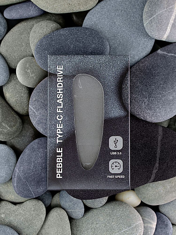 Флешка Pebble Type-C, USB 3.0, серая, 32 Гб - рис 9.