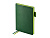 Ежедневник А5 датированный Boston 2026, зеленый с салатовым обрезом - миниатюра