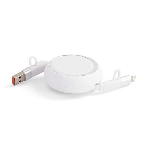 Складной кабель с переходниками pocketCoil, белый - рис 3.