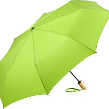 Зонт складной 5429 ÖkoBrella из бамбука, полуавтомат, лайм