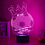 3D светильник Мяч с короной Поздравительный - миниатюра