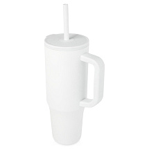 Brady термостакан с силиконовой трубочкой, 900 мл, сертифицированный согласно RCS- Белый