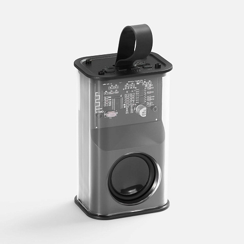 Bluetooth-колонка с подсветкой Groove, серая - рис 2.