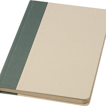 Liliana блокнот формата А5 в твердой обложке из пластика из сахарного тростника - Зеленый яркий