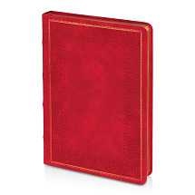 Ежедневник недатированный А5 Royal, красный с бронзовым срезом