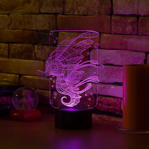 3D светильник Морской конёк - рис 4.