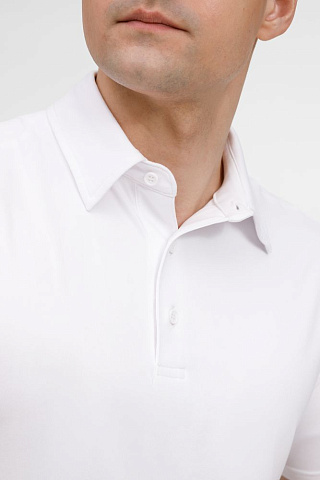 Рубашка поло унисекс Senti, белая - рис 6.