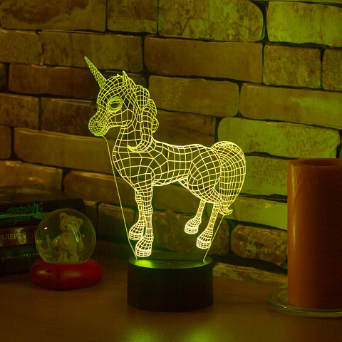 3D светильник Единорог