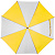 Зонт-трость Milkshake, белый с желтым - миниатюра - рис 3.