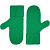 Варежки Yong, зеленые - миниатюра - рис 3.