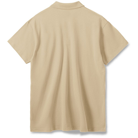 Рубашка поло мужская Summer 170, бежевая - рис 3.