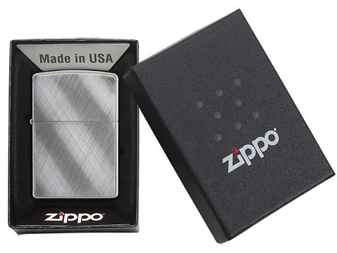 Зажигалка ZIPPO Classic с покрытием Brushed Chrome, латунь/сталь, серебристая, матовая, 38x13x57 мм - рис 4.