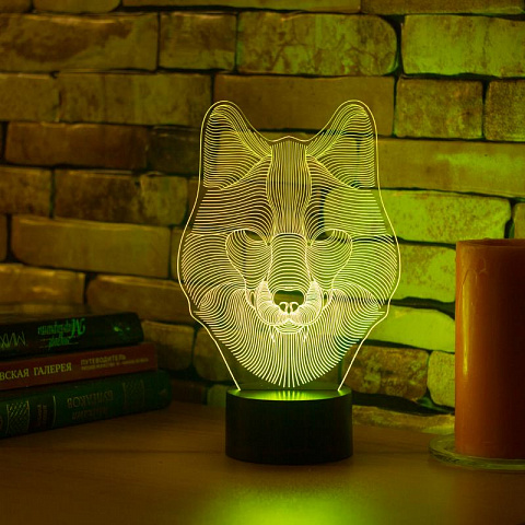 3D светильник Волк - рис 4.