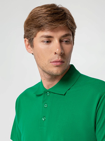 Рубашка поло мужская Summer 170, ярко-зеленая - рис 8.