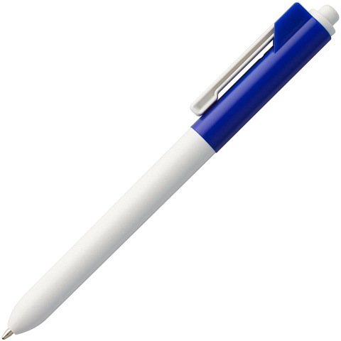 Ручка шариковая Hint Special, белая с синим - рис 3.