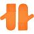 Варежки Yong, оранжевые - миниатюра - рис 3.