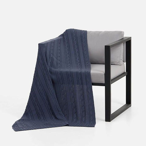 Плед Remitti, серо-синий (сланец) - рис 3.