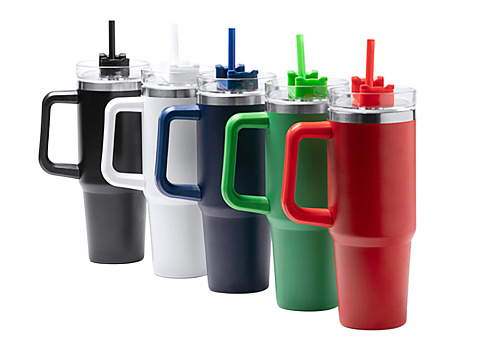 Термокружка Крэнстон с двойными стенками из переработанной нержавеющей стали, папоротниковый - рис 2.