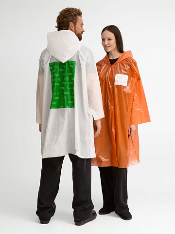 Дождевик-плащ CloudTime с печатью в один цвет на заказ - рис 16.