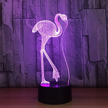 3D светильник Фламинго