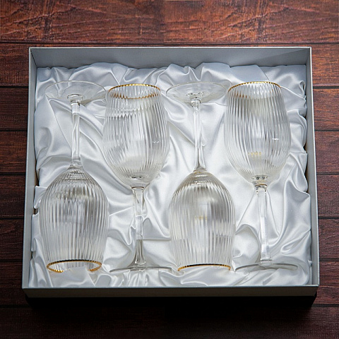 Набор бокалов для белого вина в подарочной коробке (4 шт) - рис 2.