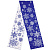 Новогодний шарф Снежная зима (синий) - миниатюра