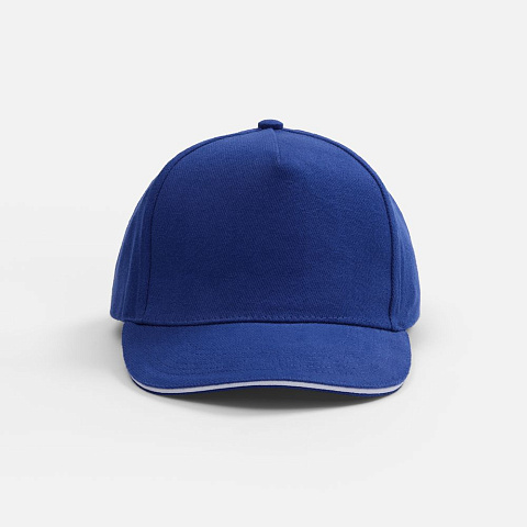 Бейсболка Classic 2.0, ярко-синяя с белым кантом - рис 4.