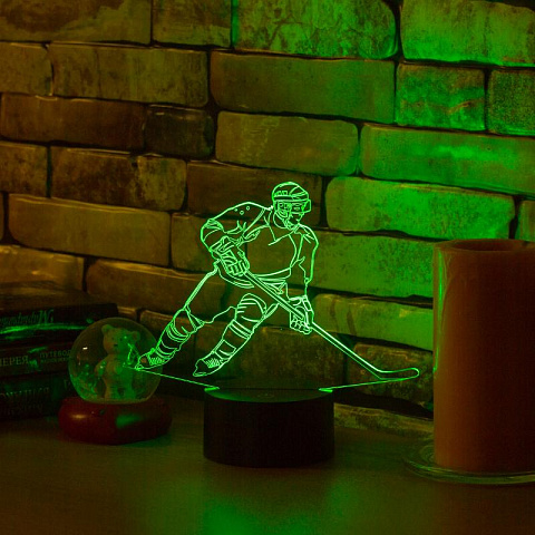 3D светильник Хоккеист - рис 2.