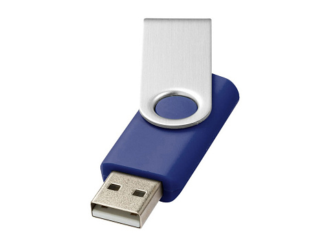 Флеш-карта Rotate USB 2.0 на 2 Гб, синий