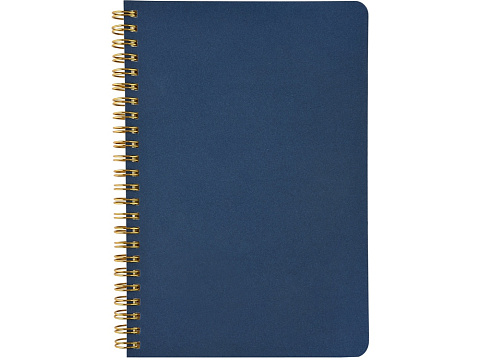 Бизнес тетрадь на гребне А5 Pragmatic, 60 листов в клетку, темно-синий - рис 2.