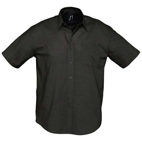 Рубашка мужская с коротким рукавом Brisbane, черная - рис 2.