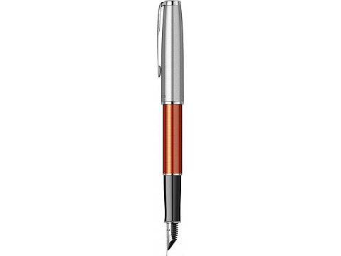 Перьевая ручка Parker Sonnet Essentials Orange SB Steel CT, перо: F, цвет чернил black, в подарочной упаковке. - рис 3.