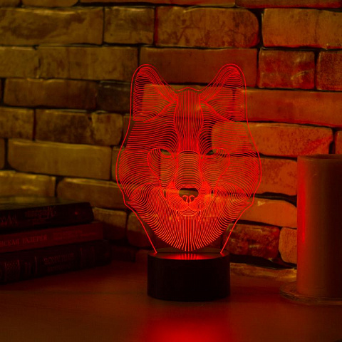 3D светильник Волк - рис 7.