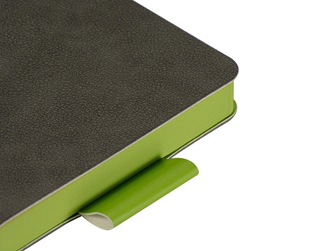 Ежедневник А5 датированный Boston 2026, серый с салатовым обрезом - рис 5.
