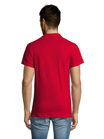 Рубашка поло мужская Summer 170, красная - рис 7.