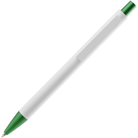 Ручка шариковая Chromatic White, белая с зеленым - рис 4.