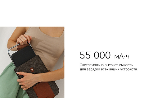 Внешний аккумулятор NEO PRO Saturn для ноутбуков с QC/PD, 55000 mAh, черный - рис 8.