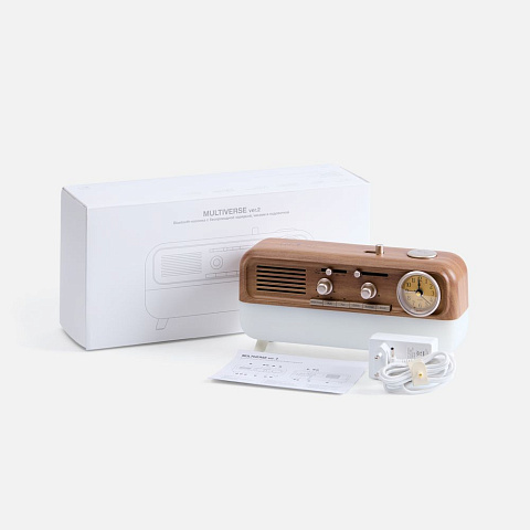 Bluetooth-колонка с беспроводной зарядкой, часами и подсветкой Multiverse, ver.2 - рис 8.