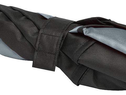 Джефф 30-дюймовый ветрозащитный зонт-трость, серый/черный - рис 5.