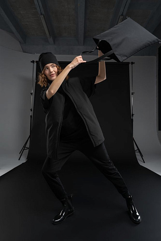 Шопер B3, черный с черными ручками - рис 6.