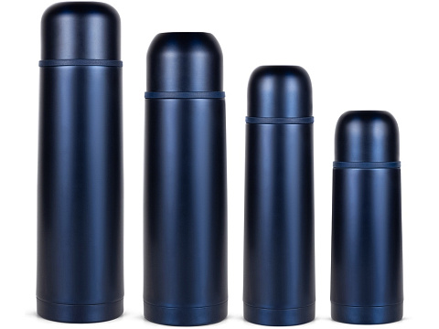 Термос Relaxika 101 (0,35 литра), темно-синий (без лого) - рис 9.