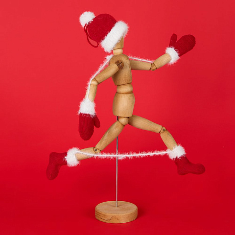 Подвеска на елку «Вьюшка», носочки, красная - рис 7.