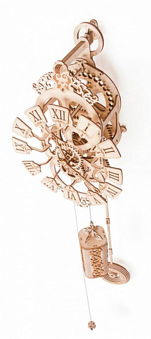 3D-пазл из дерева Wood Trick Настенные часы с маятником - рис 3.