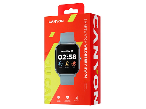 Смарт-часы Canyon SW-74 Wildberry , IP67, синий (Р) - рис 6.