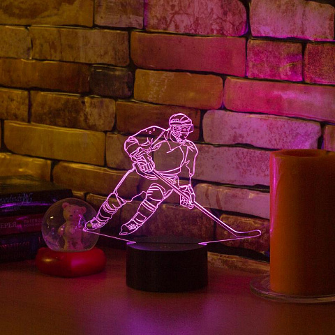 3D светильник Хоккеист - рис 5.