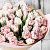 Монобукет из розовых тюльпанов (49 шт) - миниатюра - рис 2.